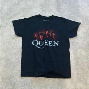 Queen Official Merch Black Graphic T-Shirt